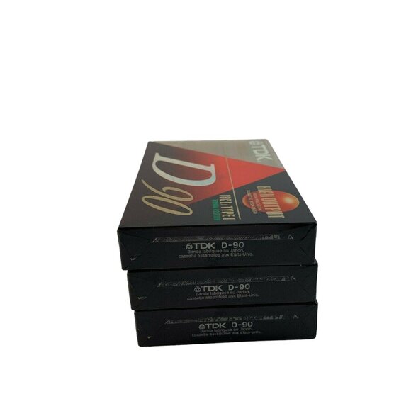 TDK D90 Low Noise High Output IECI/Type I Cassette Tape Blank Lot of 3 Japan - Picture 6 of 8